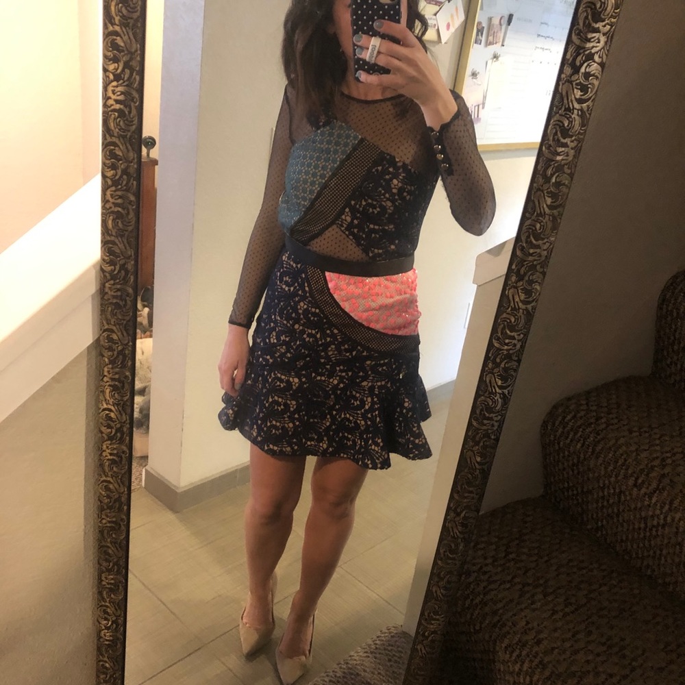 Self Portrait Long Sleeve Dress